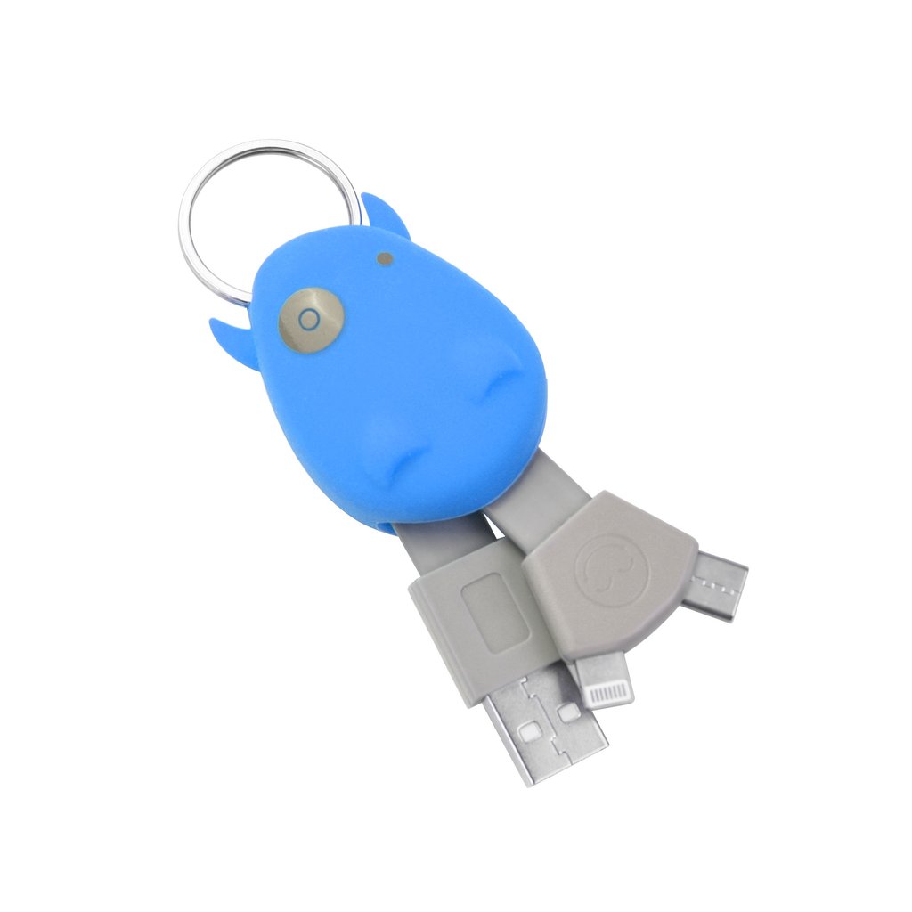 munkees Hippo Schlüsselanhänger USB-C Ladekabel in Nilpferd-Form