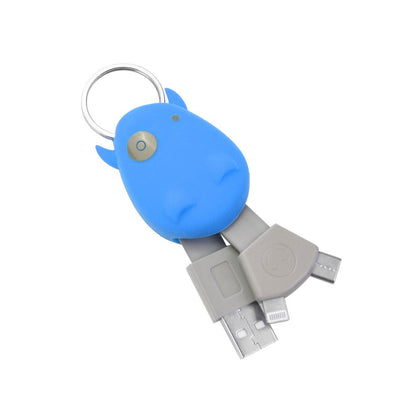munkees Hippo Schlüsselanhänger USB-C Ladekabel in Nilpferd-Form