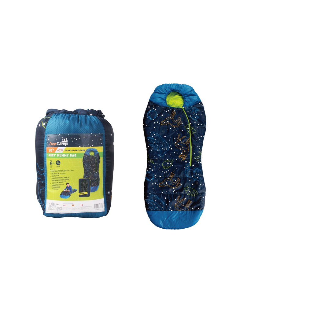 AceCamp Kinderschlafsack leuchtend für Kinder –