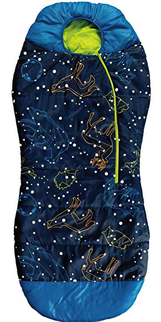 AceCamp Kinderschlafsack mit Leuchteffekt – Blau