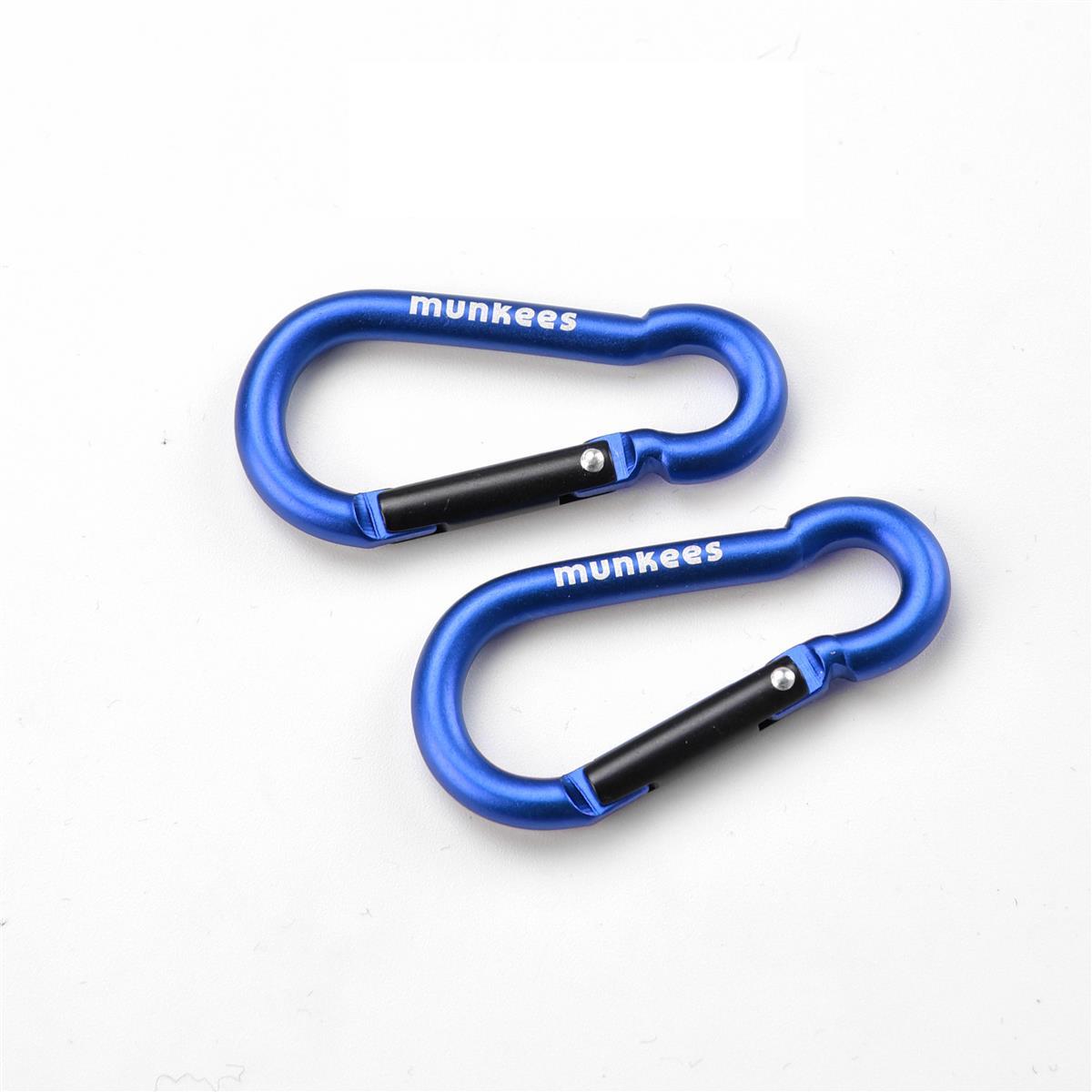 munkees Karabiner Schlüsselanhänger Birnenform, 2 Stück – Ø 5 x 50 mm