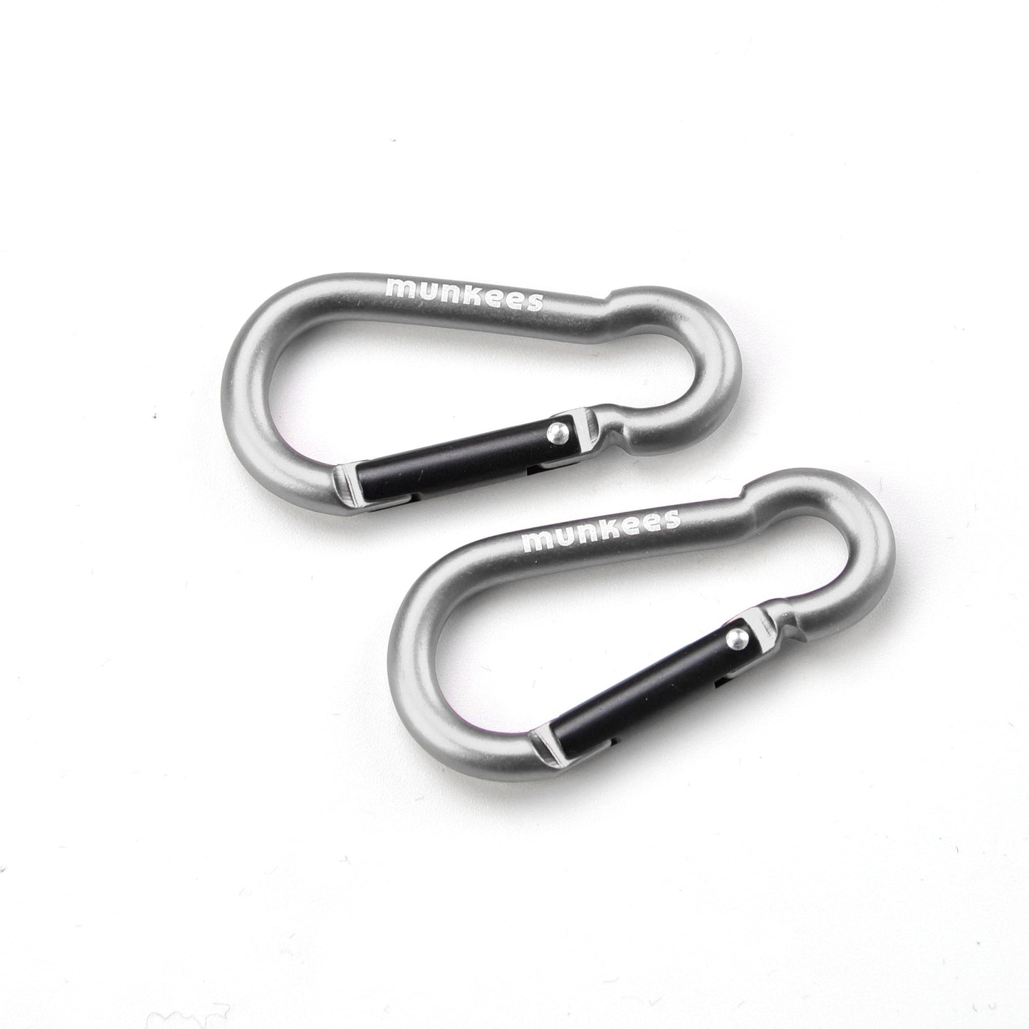 munkees Karabiner Schlüsselanhänger Birnenform, 2 Stück – Ø 5 x 50 mm