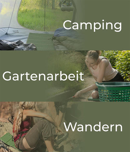 2er Set faltbares Thermo-Sitzkissen 40x30 cm – Grün