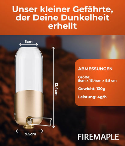 Fire-Maple Gaslaterne Orange – kompakt & effizient