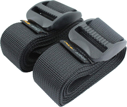 AceCamp 3X Koffergurt Set – 2,5 x 120 cm, Schwarz