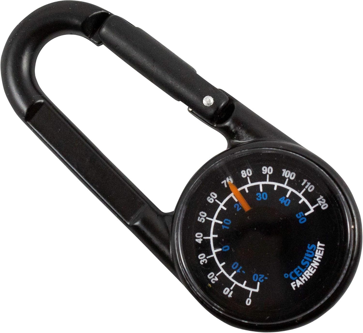 munkees Kompass-Karabiner mit Thermometer schwarz
