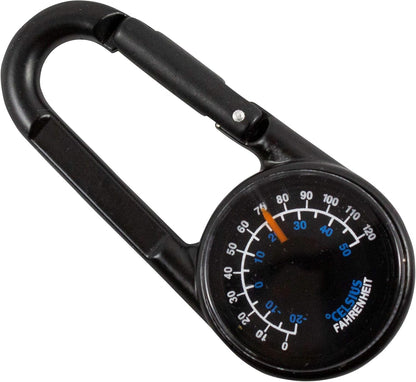 munkees Kompass-Karabiner mit Thermometer schwarz