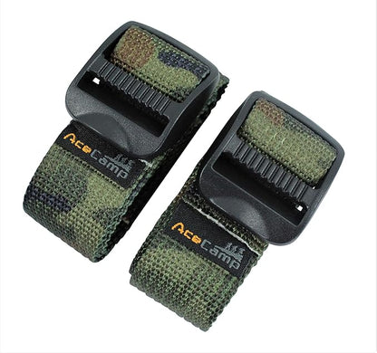 AceCamp 4er Pack Packriemen 2,5x120cm Camouflage Grün