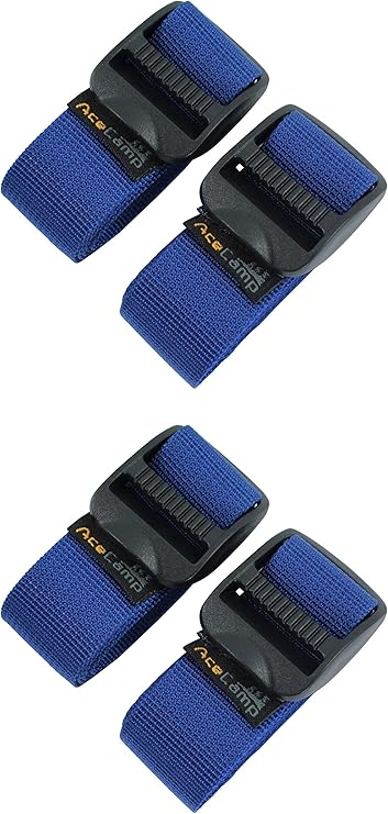 AceCamp Koffergurt 2er-Set – Blau, 2,5 x 120 cm