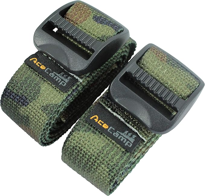 AceCamp 4er Pack Packriemen 2,5x120cm Camouflage Grün