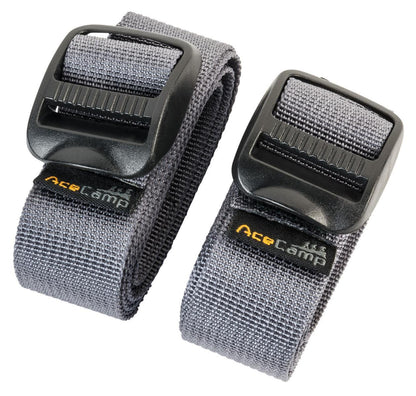 Nylon Utility Strap 120cm Grau Detailansicht Schnalle und Gewebetextur