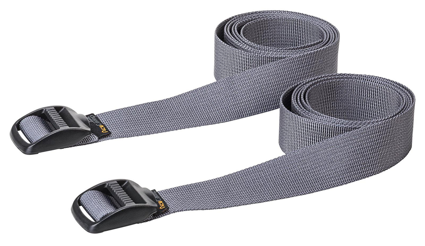Nylon Utility Strap 120cm 2er Pack Grau – Hauptansicht beider Gurte