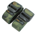 2 x Packriemen/Gurtband, Camouflage Grün, 2.5 x 120 cm