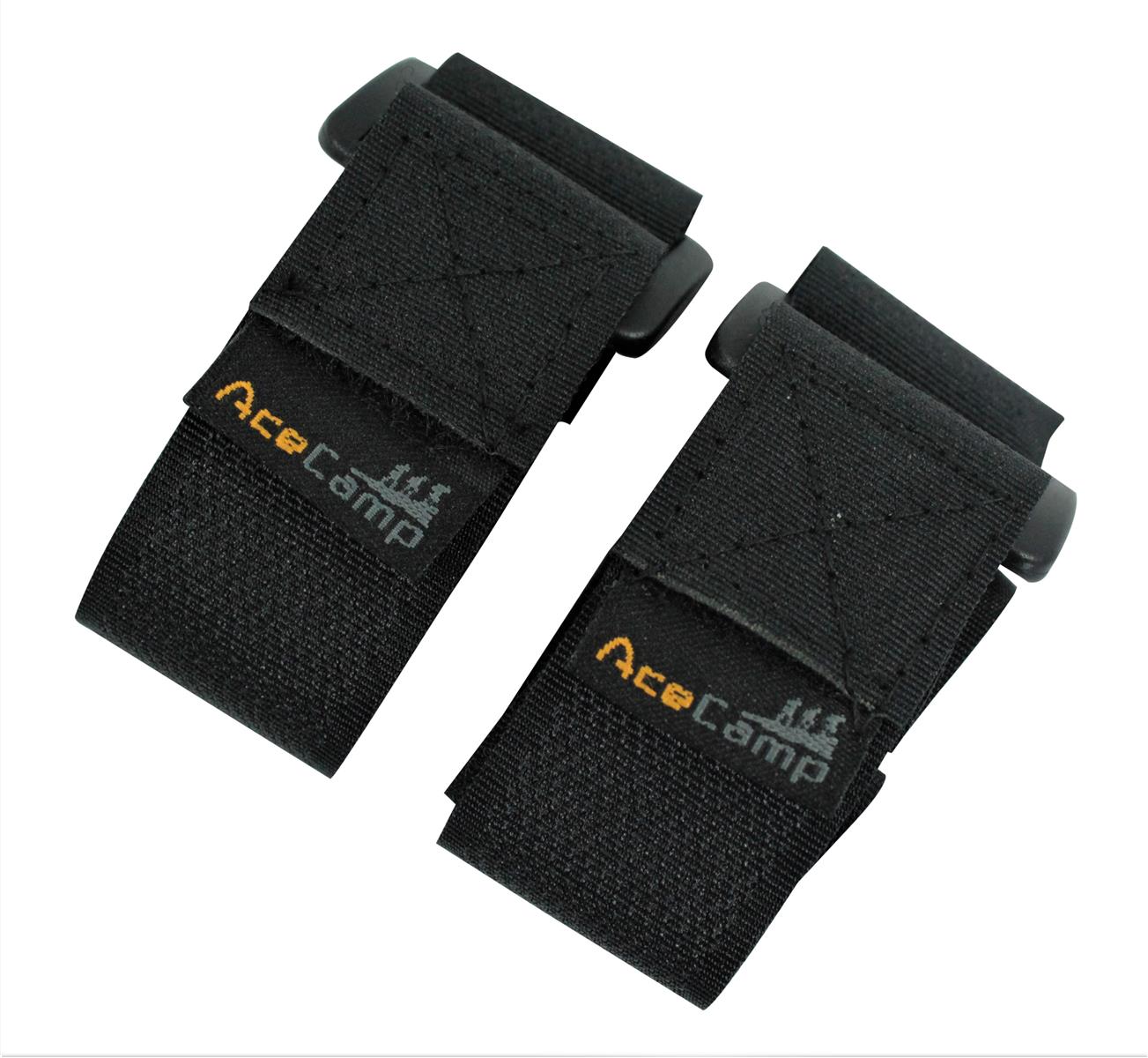 AceCamp Klettgurt 2er-Set 2,5 x 30 cm – Schwarz