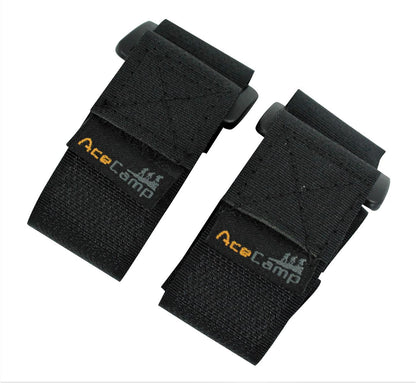 AceCamp Klettgurt 2er-Set 2,5 x 30 cm – Schwarz