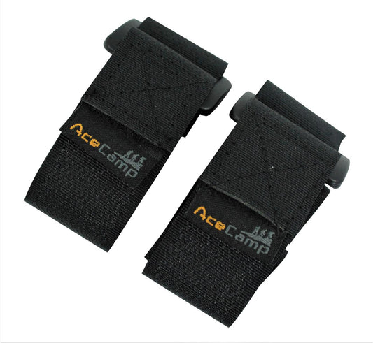 AceCamp Klettgurt 2er-Set 2,5 x 30 cm – Schwarz