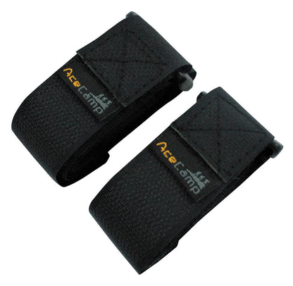 AceCamp 4er-Set Klettgurt Packriemen 60 cm – Schwarz