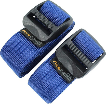 AceCamp Koffergurt 2er-Set – Blau, 2,5 x 120 cm