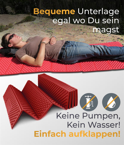 AceCamp Chill Star Liegematte 186x56 cm – Rot