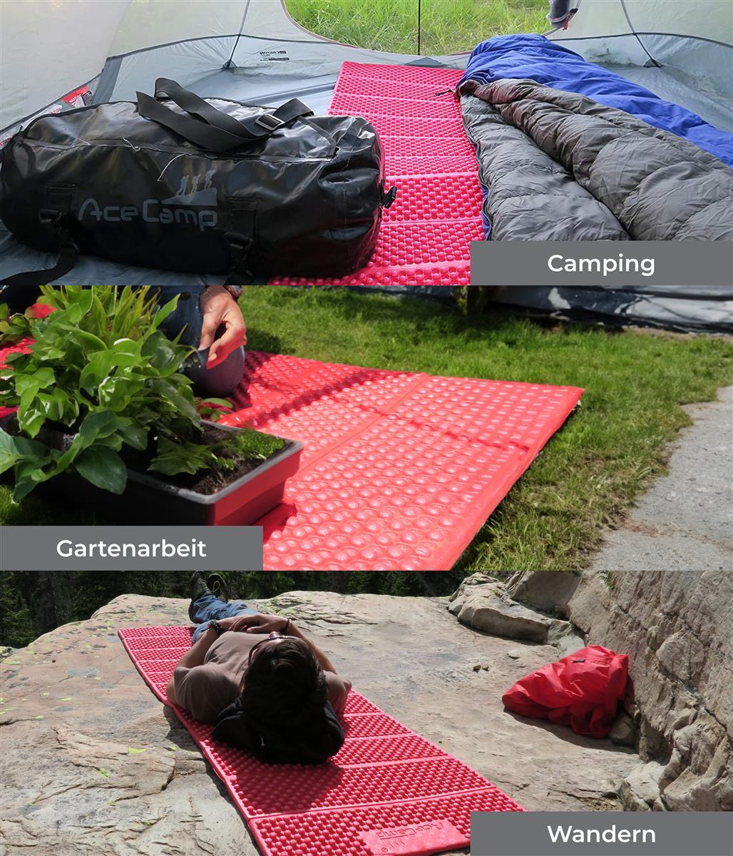AceCamp Chill Star Liegematte 186x56 cm – Rot