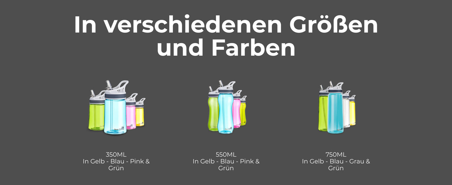 AceCamp TRITAN Trinkflasche BPA-frei mit Trinkhalm