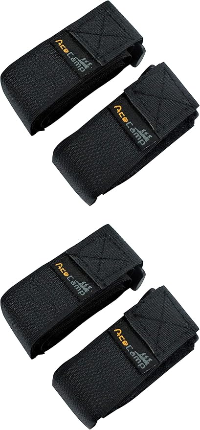 AceCamp 2X Klettgurt Packriemen 90 cm – Schwarz