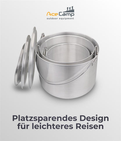 AceCamp Kochtopf 4 L aus Aluminium für Outdoor-Küche