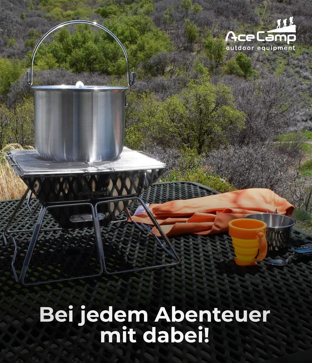 AceCamp Kochtopf 4 L aus Aluminium für Outdoor-Küche