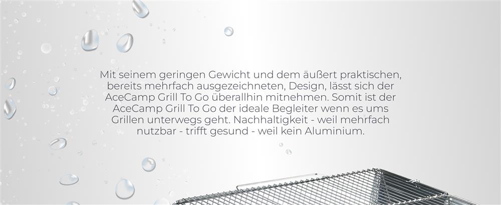 AceCamp Holzkohlegrill To Go Medium – faltbar & tragbar