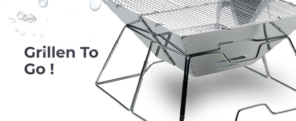 AceCamp Holzkohlegrill To Go Medium – faltbar & tragbar