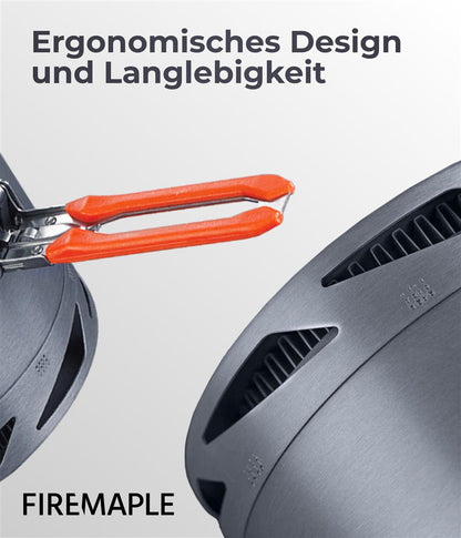 Fire-Maple Campingtopf K2 Orange 1,5 L – Aluminium