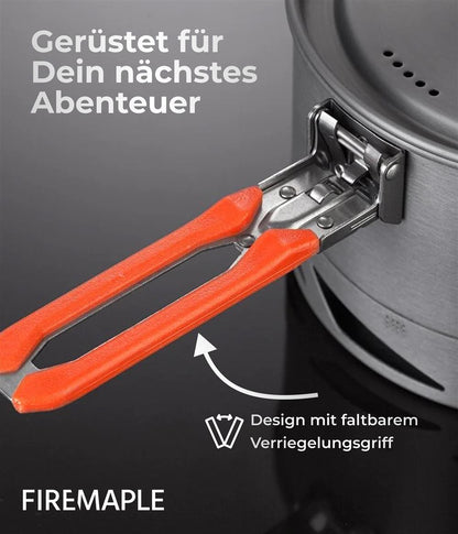 Fire-Maple Campingtopf K2 Orange 1,5 L – Aluminium