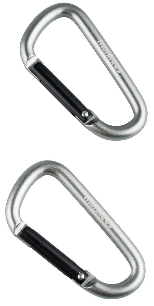 munkees Karabiner D-Form – 2 Stück Ø 6 x 60 mm