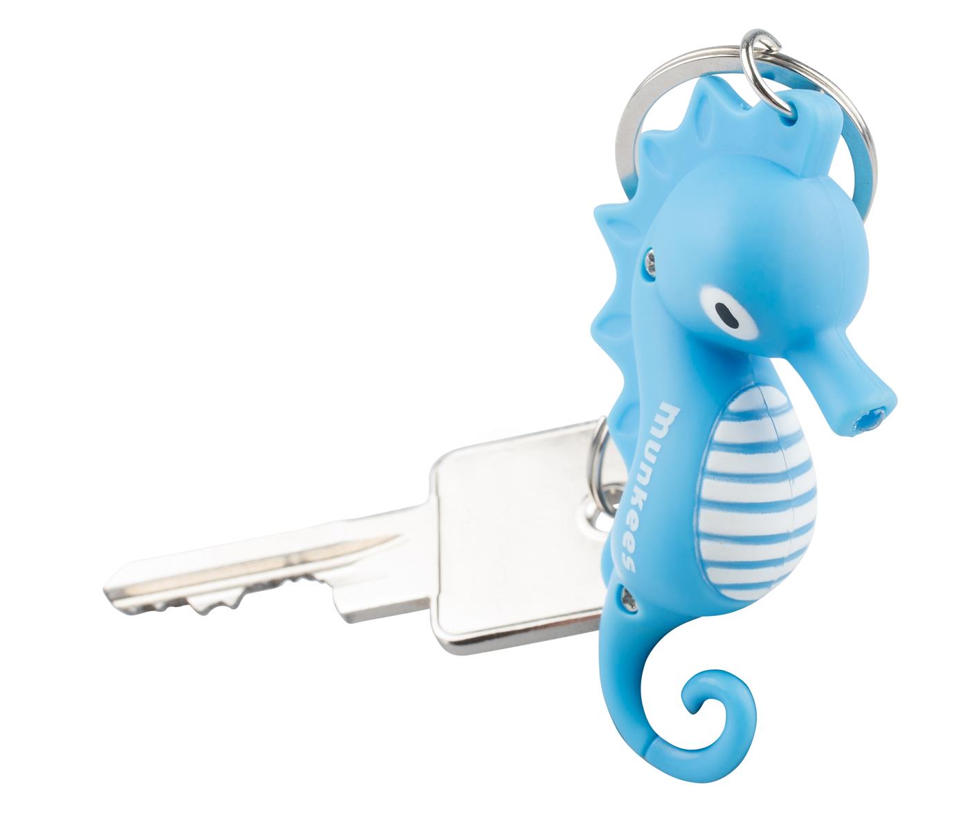 munkees Schlüsselanhänger Seepferdchen mit LED und Sound