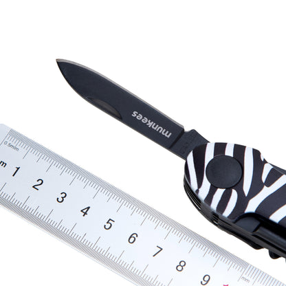 munkees Taschenmesser Zebra mit 15 Funktionen