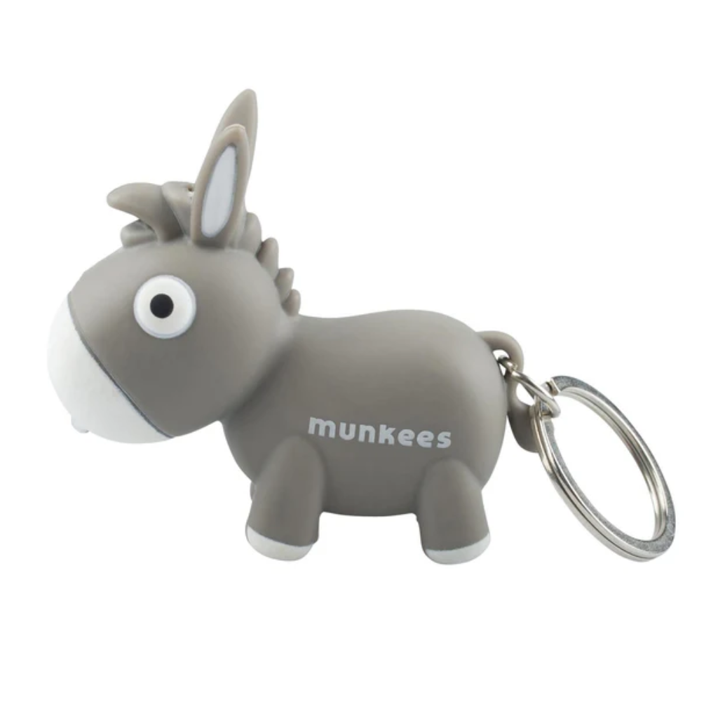 munkees Esel – LED-Licht & Tiergeräusch am Schlüsselanhänger