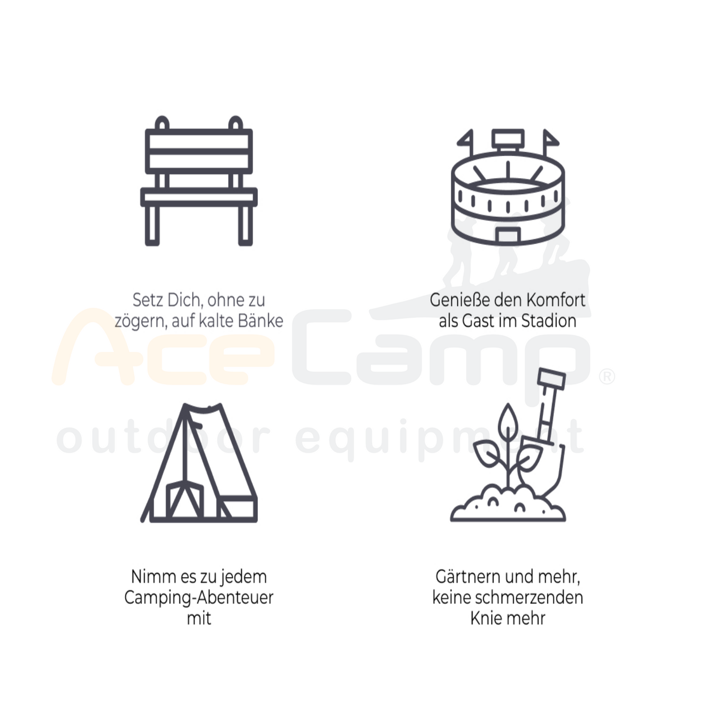 AceCamp Faltbares Sitzkissen – Ultraleicht & isolierend