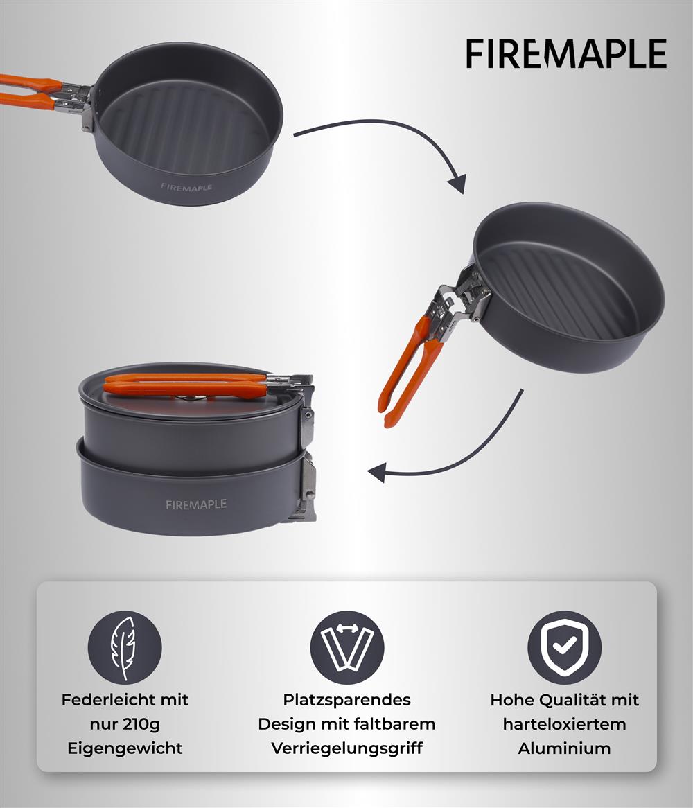 Fire-Maple FP Campingpfanne 0,9L mit Klappgriff