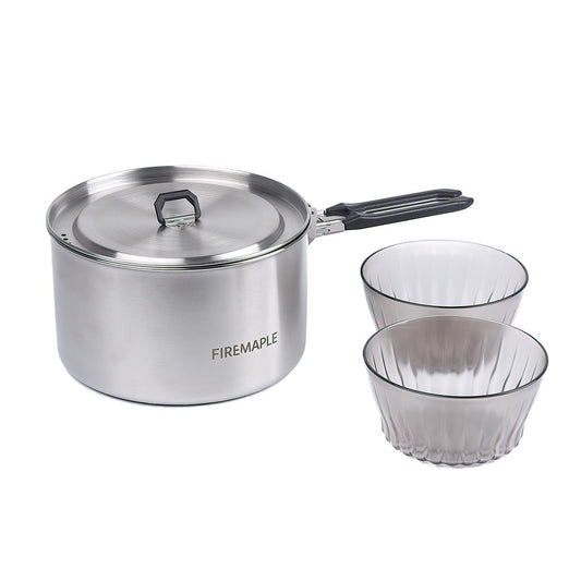 Antarcti Edelstahl Topf 1,5L mit 2 Tritan Schalen