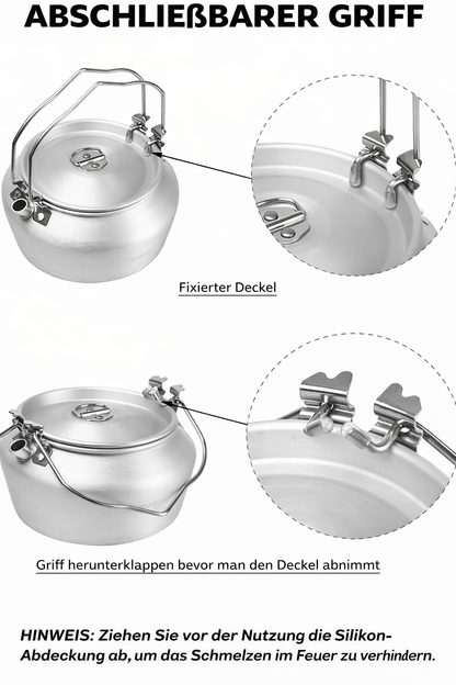 Nimbus Aluminium Kessel 1,2 L – kompakt & leicht