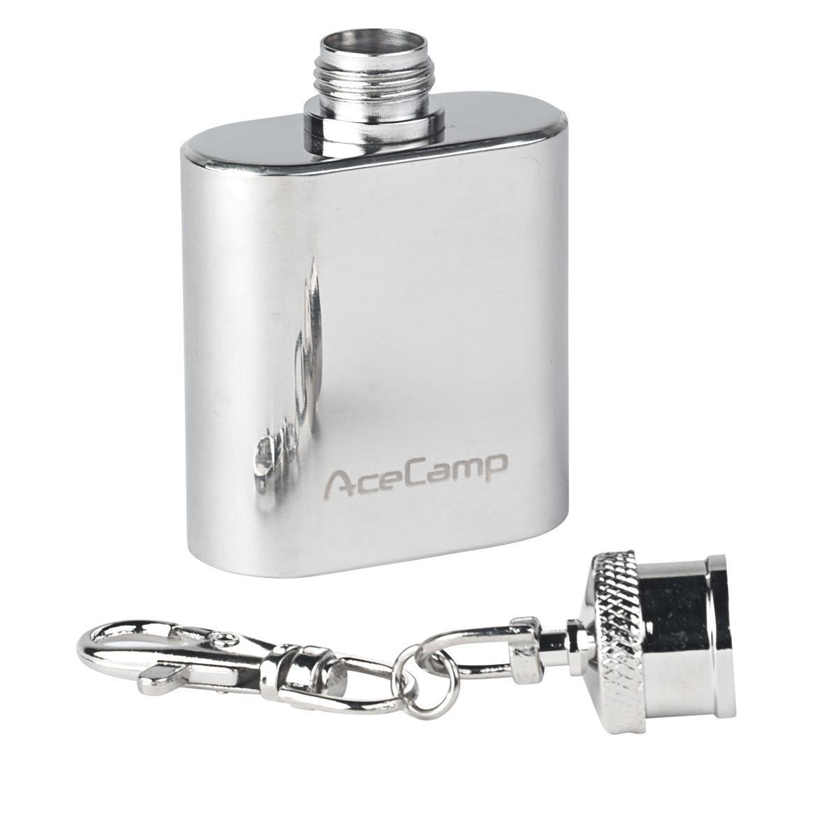 AceCamp Edelstahl Schlüsselanhänger Flachmann 30 ml
