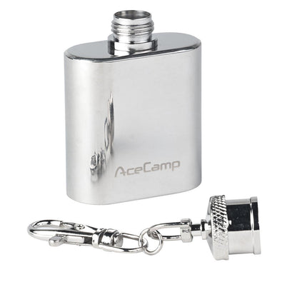 AceCamp Edelstahl Schlüsselanhänger Flachmann 30 ml