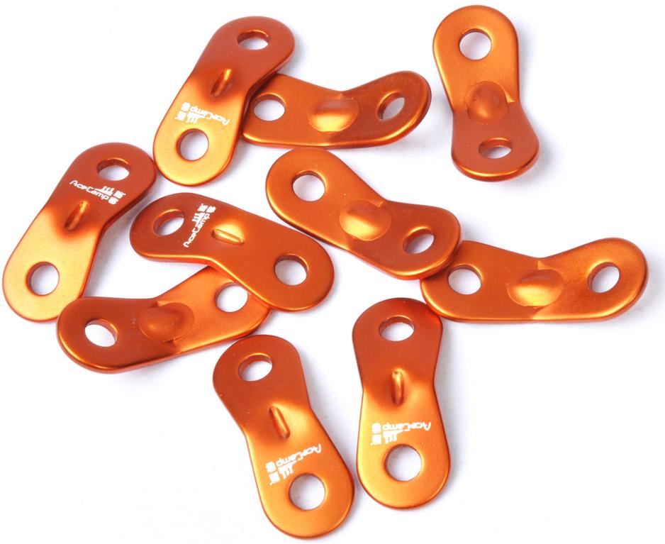 AceCamp Zweilochspanner 10er-Set – Aluminium, Orange