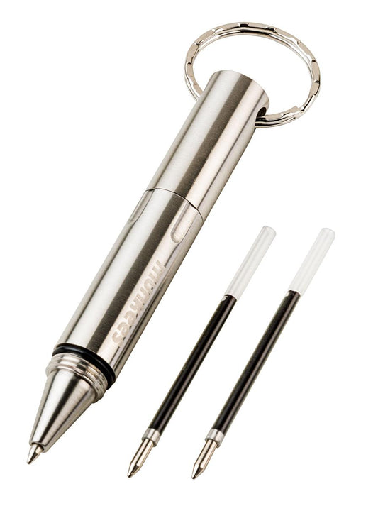 munkees Kubotan Kugelschreiber mit Glasbrecher aus Edelstahl