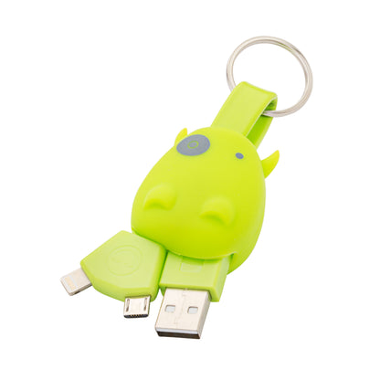 munkees USB Ladekabel Schlüsselanhänger Hippo