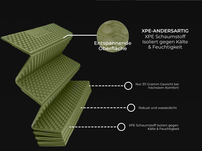 AceCamp Chill Star Liegematte 186x56 cm – grün