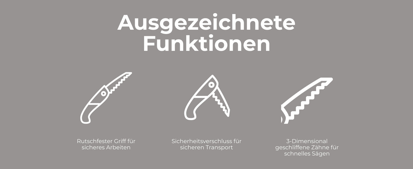 AceCamp Faltbare Klappsäge – kompakt & vielseitig einsetzbar