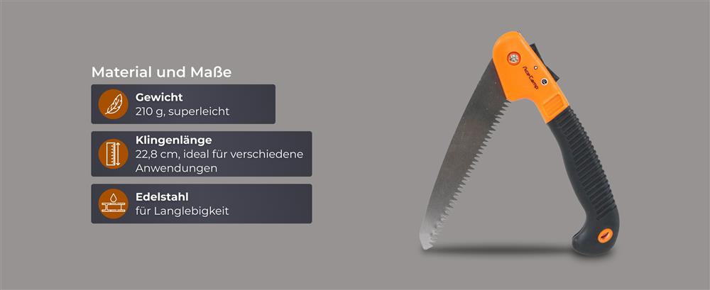 AceCamp Faltbare Klappsäge – kompakt & vielseitig einsetzbar