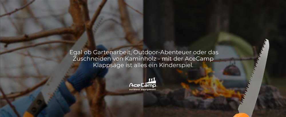 AceCamp Faltbare Klappsäge – kompakt & vielseitig einsetzbar