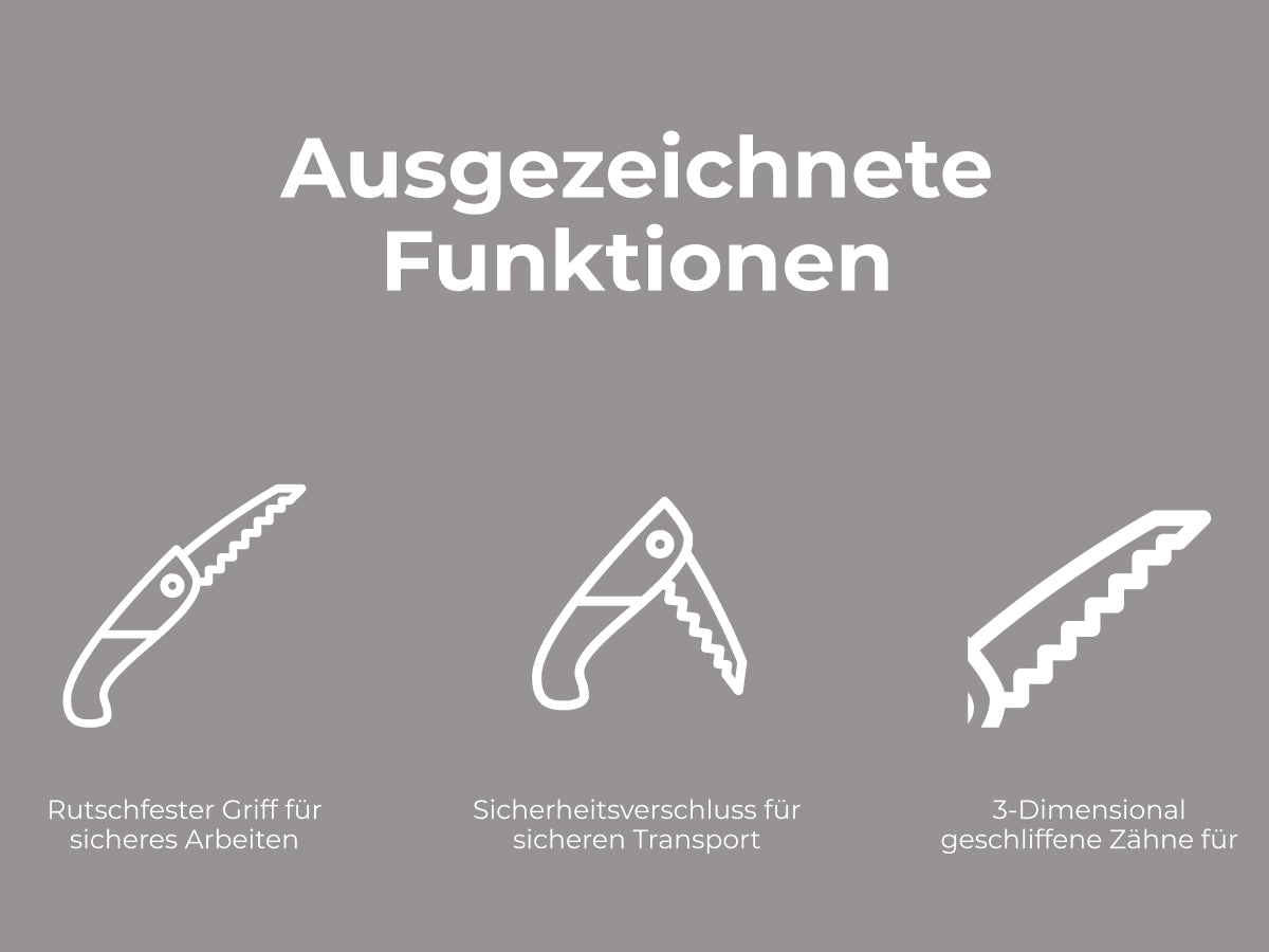 AceCamp Faltbare Klappsäge – kompakt & vielseitig einsetzbar